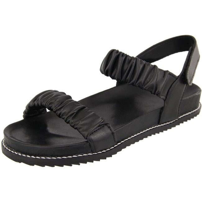 Sandalia Papete Enrrugada Preto Agnes Veronez