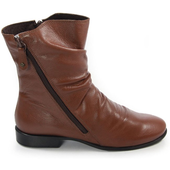 Bota Luna Couro Comfort Mogno - LUN004