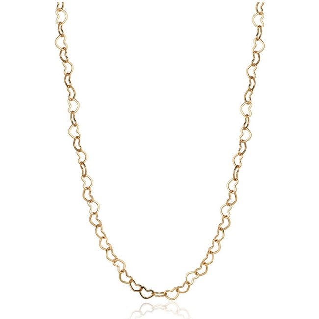 Choker Elos Corações Banhada a Ouro 18k