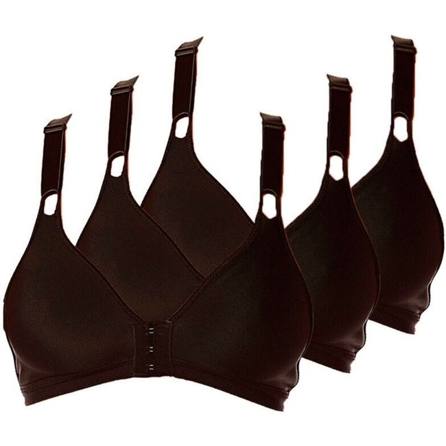 Kit com 3 Sutiãs Sustentação Olimpo Control Demillus 61818 Taça B Preto