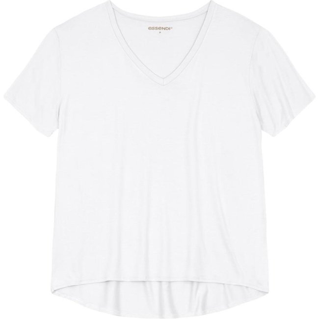 Blusa feminina em malha viscose Essendi Branco Branco