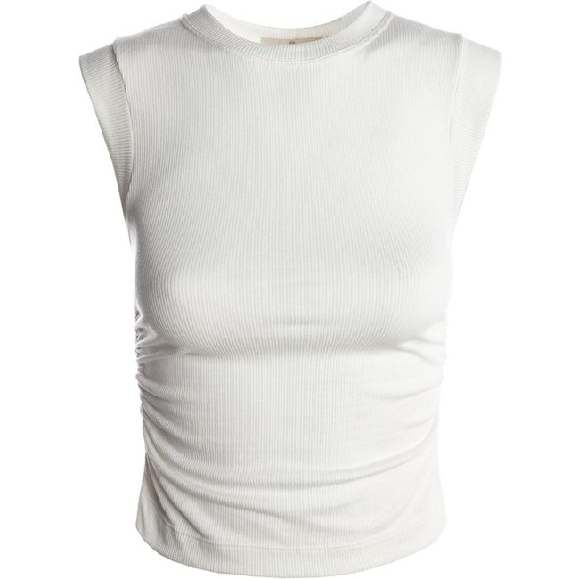 Blusa Franzido Lateral Autentique Feminina OFF WHITE