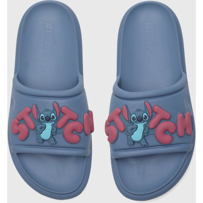 Chinelo Slide Feminino Melissa Stitch Azul