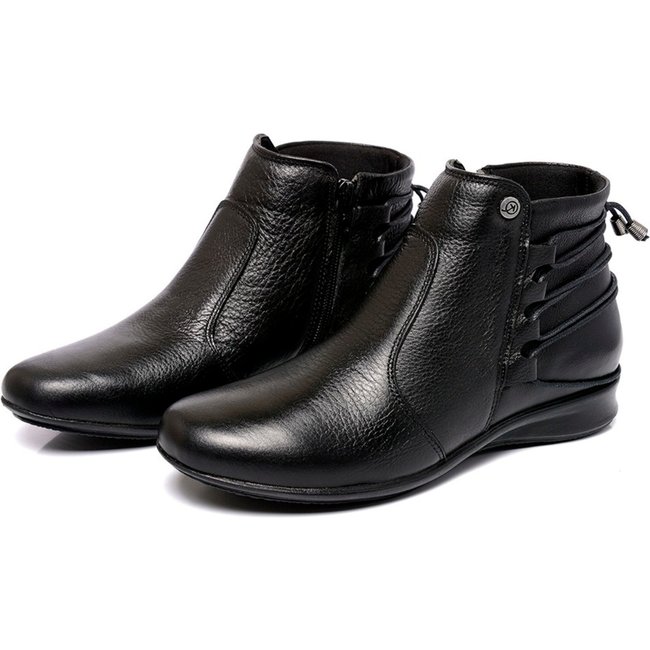 BOTA FEMININA CANO BAIXO, Modelo: Lady 0622 Preta, Marca: Kauany Calçados Preto