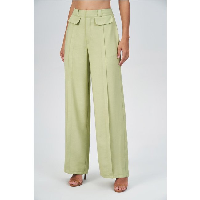 Calça Pantalona Com Bolso Feminina Acostamento