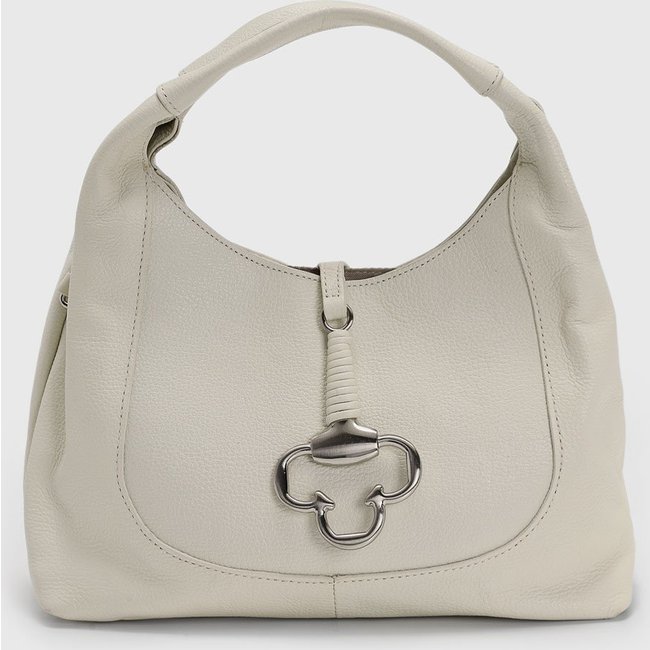 Bolsa Média Capodarte Monograma Prateado Off-White