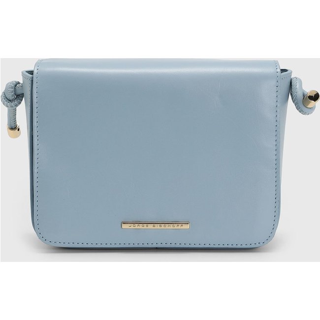 Bolsa Feminina Jorge Bischoff Média Aba Azul Claro