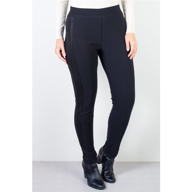 Calça feminina térmica com detalhe lateral 80478 - Preto