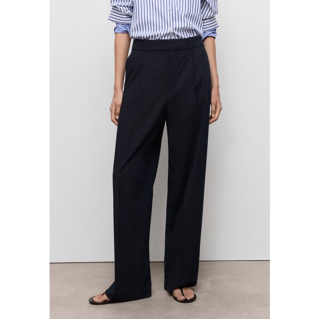Calça Feminina Mango Alfaiataria Reta Preta