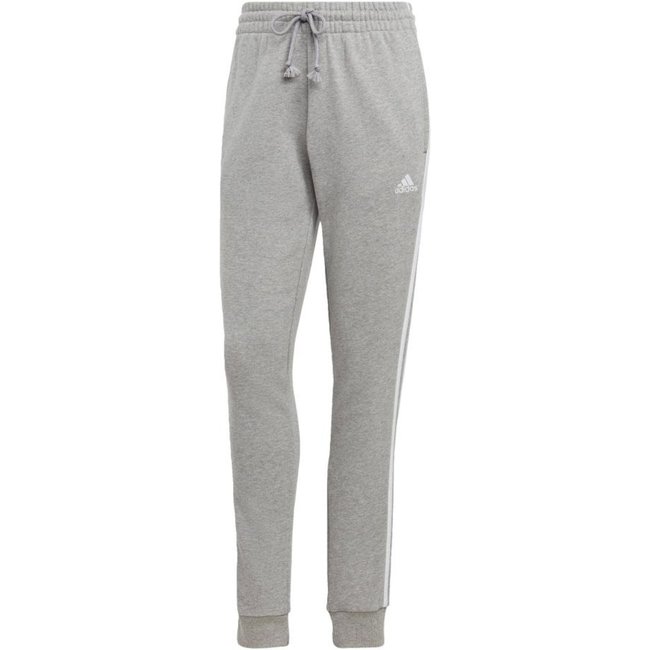 Calça Moletinho Essentials 3-Stripes adidas Sportswear Cinza