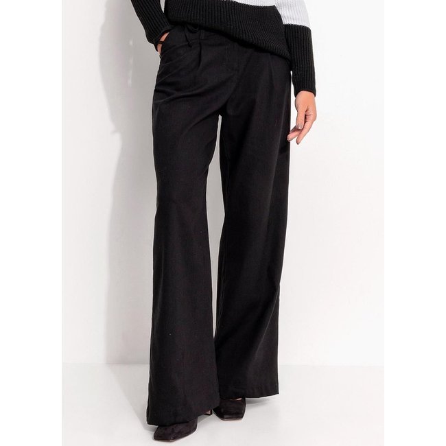 Calça Feminina Em Linho Quintess Preta