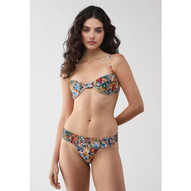 Conjunto Biquíni Feminino FARM Pala Camponesa Floral Multicolorido