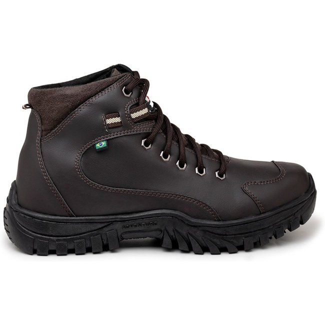 Bota Coturno Feminino Adventure Trabalho Casual Trilha Café