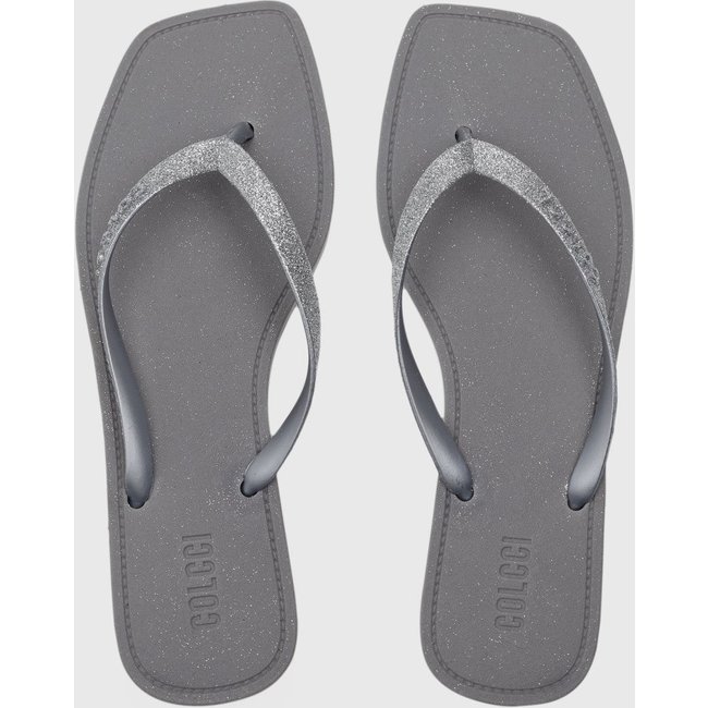 Chinelo Dedo Feminino Colcci Tiras Glitter Cinza