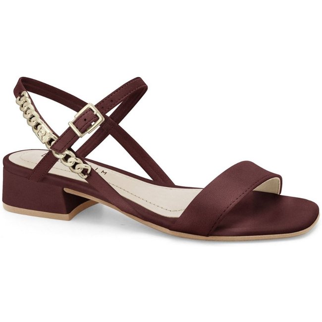 Sandália Feminina Vinho Salto Baixo Ramarim 2548102-5