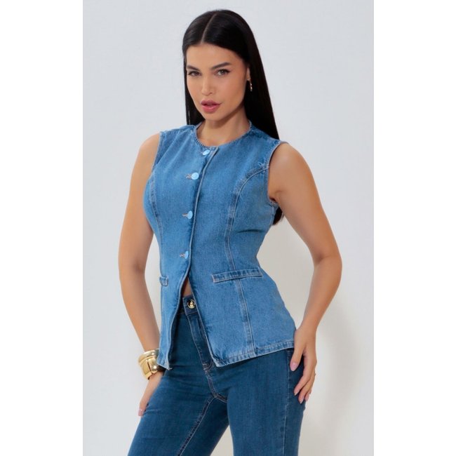 BLUSA CLASSIC DENIM UNICA Gatabakana