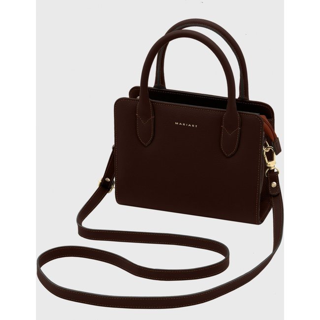 Bolsa Transversal de Couro Mariart Mangaba Chocolate