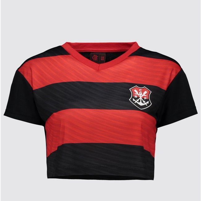 Cropped Flamengo Movimentar Feminina Vermelho e Preta