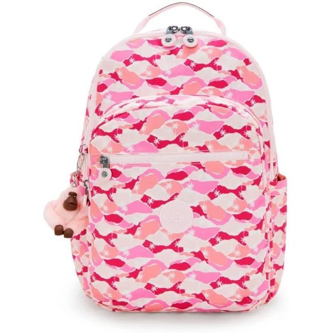 Mochila Kipling Seoul Pink Palm