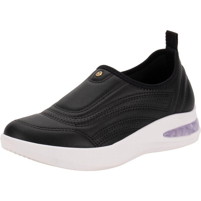 Tênis Feminino Slip On Softstep Piccadilly 940002 0089400 Preto
