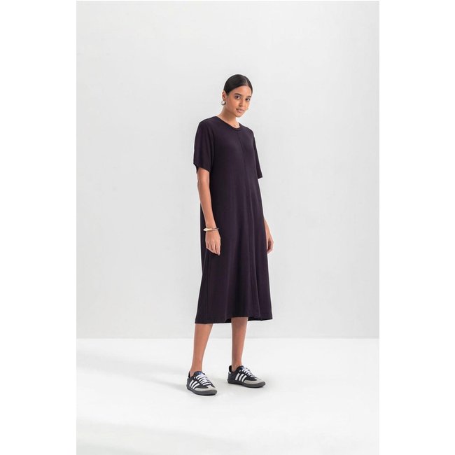 Vestido Feminino Midi Em Moletinho Essendi Preto Preto