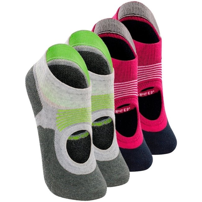 Kit 4 Pares de Sapatilhas Antiderrapante Pilates Lupo 3286-002 Cinza