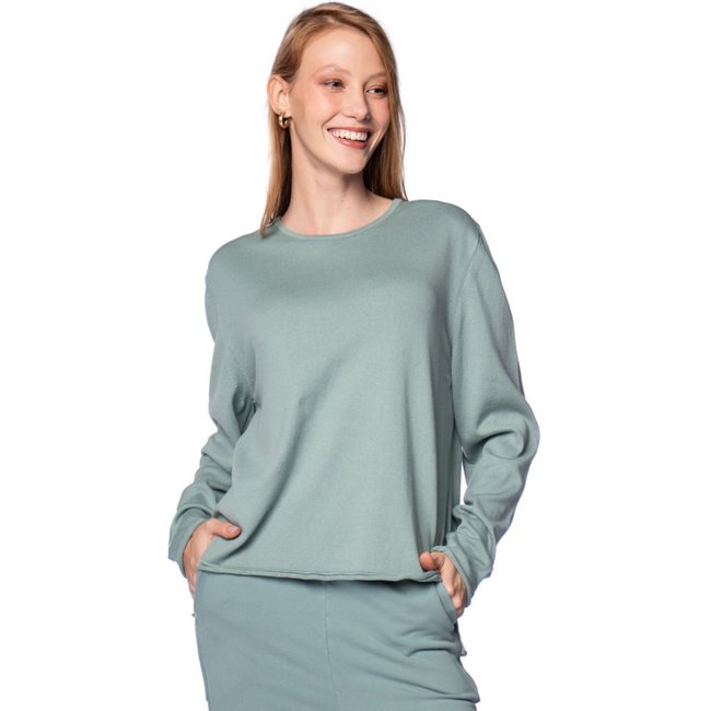 Blusa Feminina Biamar Mullet Algodão Verde