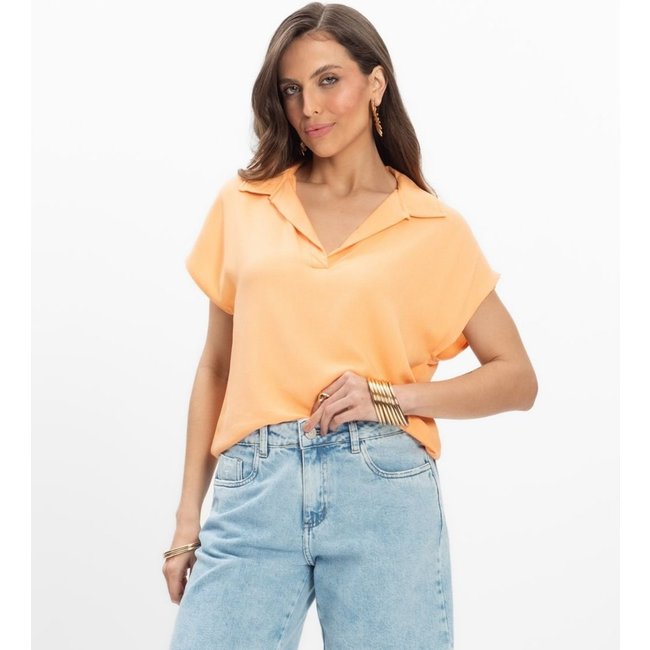 Polo Viscose Modena Feminino Endless Laranja