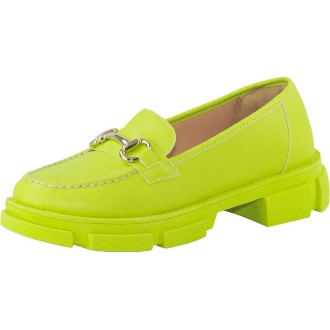 Mocassim Tratorado Lumiss Sapato Oxford Plataforma Verde Lemon Fresh