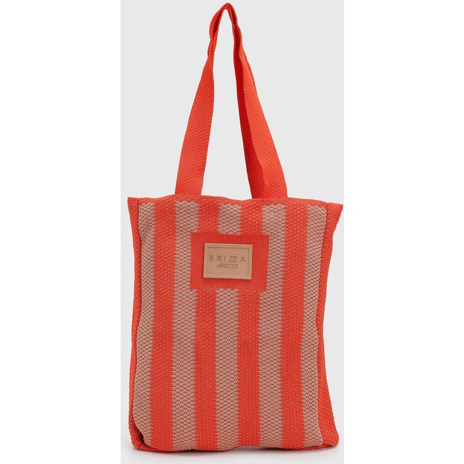 Bolsa Feminina Brizza Arezzo Listrada Laranja