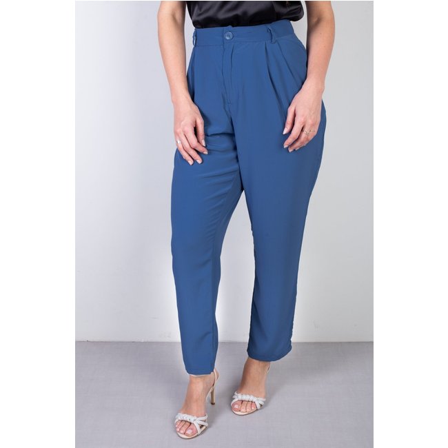 Calça Enluaze Reta Feminina Alfaiataria 51178 - Azul
