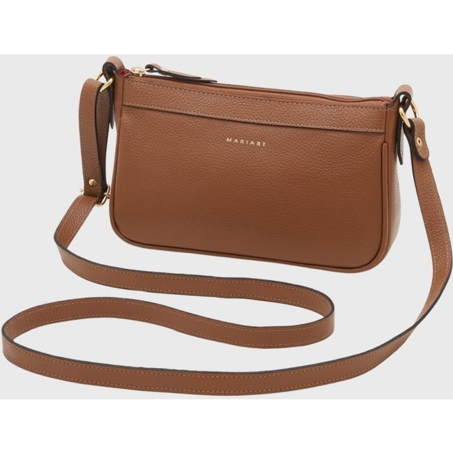 Bolsa Transversal de Couro Mariart Maragogi Camel