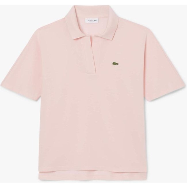 Camisa Polo Fluid Piqué Ajuste Folgado Rosa