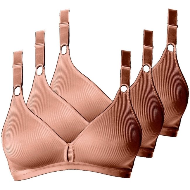 Kit com 3 Sutiãs sem Aro e sem Bojo Demillus 61196/61096 Taça B