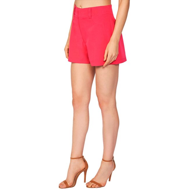 Short Acostamento Elegance Pr25 Rosa Feminino
