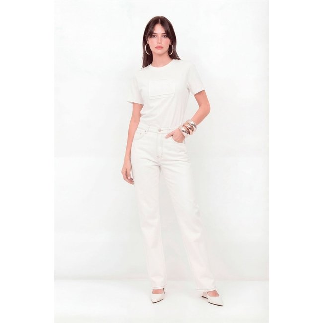 Calça Sarja Straight Cintura Alta Feminino Inblanche