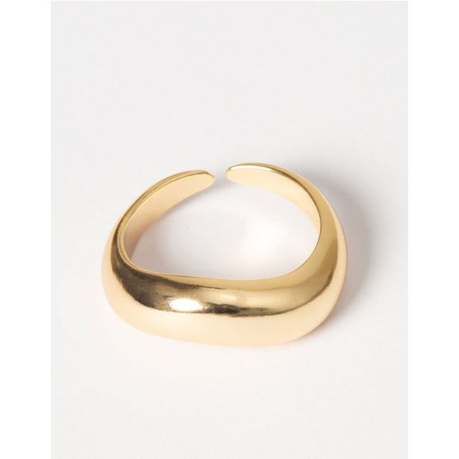Anel Ajustável Orgânico Dourado Tunisia