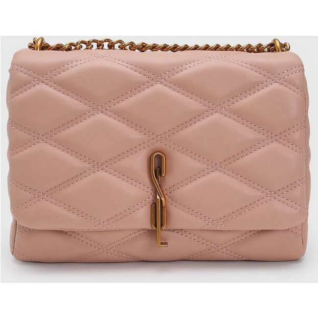 Bolsa Tiracolo Santa Lolla Alça Corrente Rosa