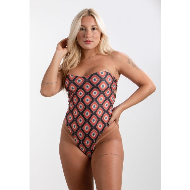 Body Rioutlet Tomara Que Caia Cavado Estampado Tricô