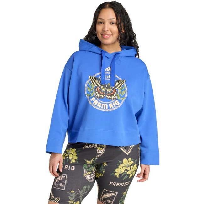 Moletom com capuz adidas x FARM (Plus Size) adidas Sportswear Azul