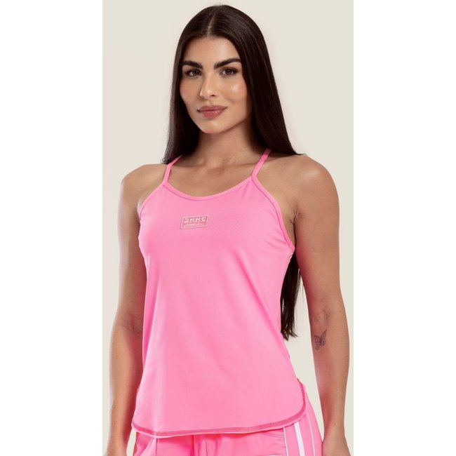 Regata Alça Rosa Confete Poliamida Soft Donna Carioca