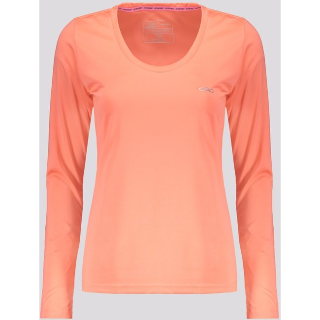 Camiseta Manga Longa Olympikus Essential Feminina Coral
