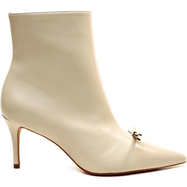 Bota Couro Off White Cano Curto Cecconello 2658010-2