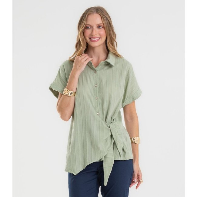 Camisa Feminina em Tricoline Dianna Verde