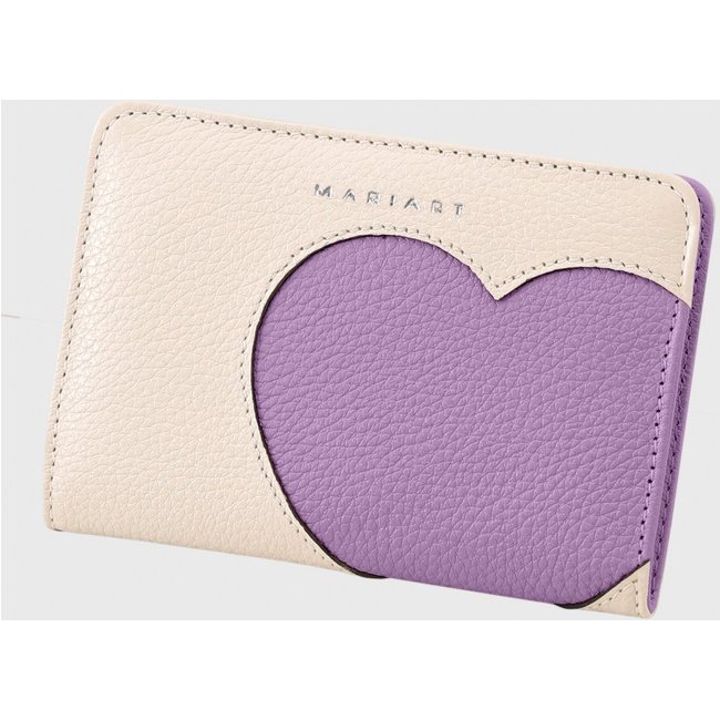 Carteira de Couro Mariart 669 Off White/Violeta