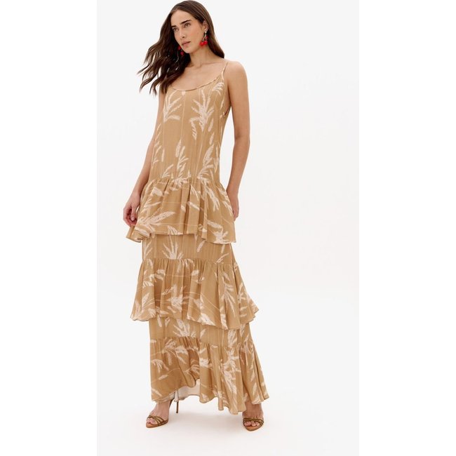 Vestido Super Midi Estampado De Alças Lança Perfume