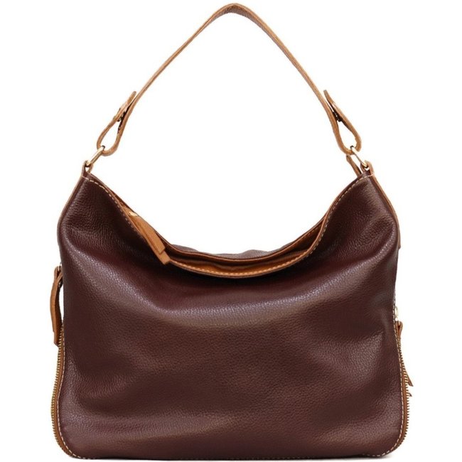 Bolsa SN Couros Flórida Marrom/Caramelo