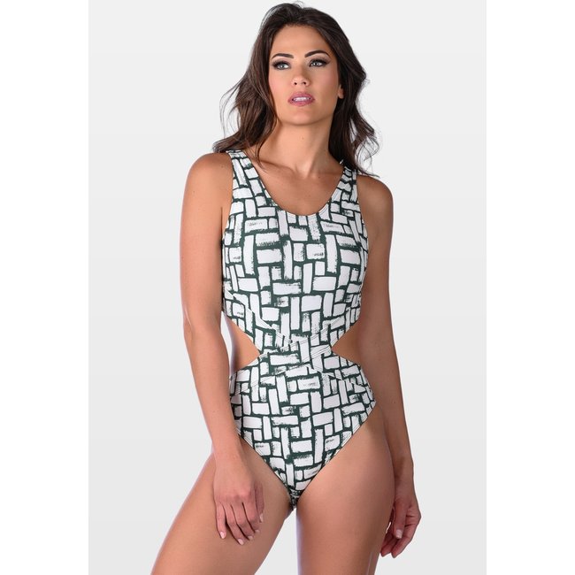 Maiô Summer Soul Engana Mamãe Com Bojo Removível Estampado Verde