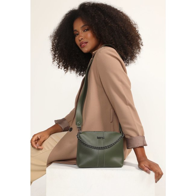 Bolsa Feminina Retta Kiara Transversal Pequena Verde Militar