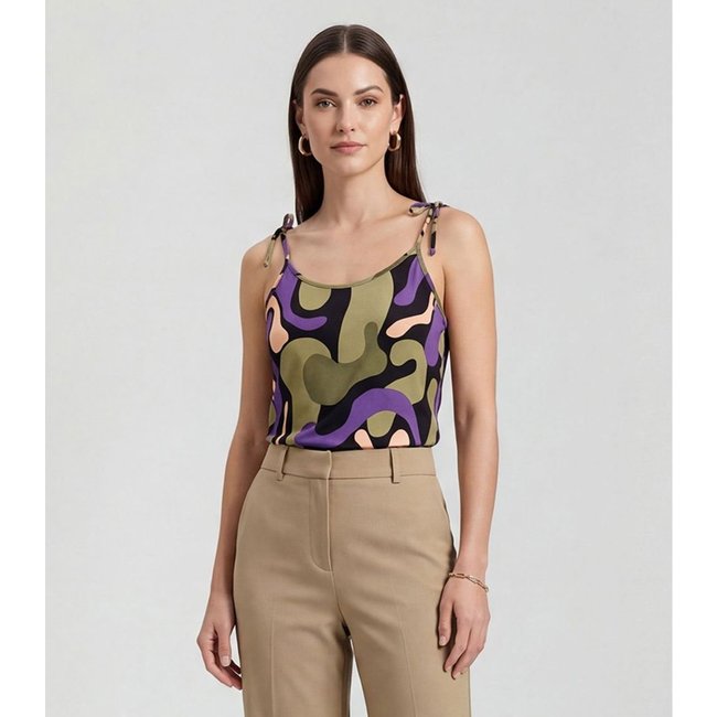 Blusa De Alça De Laço Infinita Cor Preto